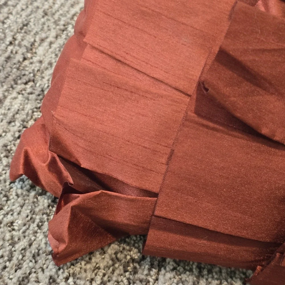 Rectangle Pleated Ruffle Throw Pillow Unknown Maker‎